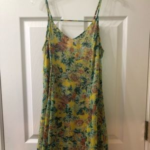 Dressy floral dress with fun back